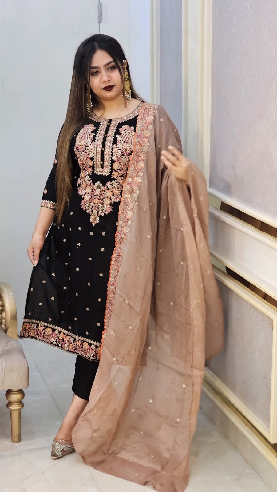 Sequence Embroidery Three Piece(30484)