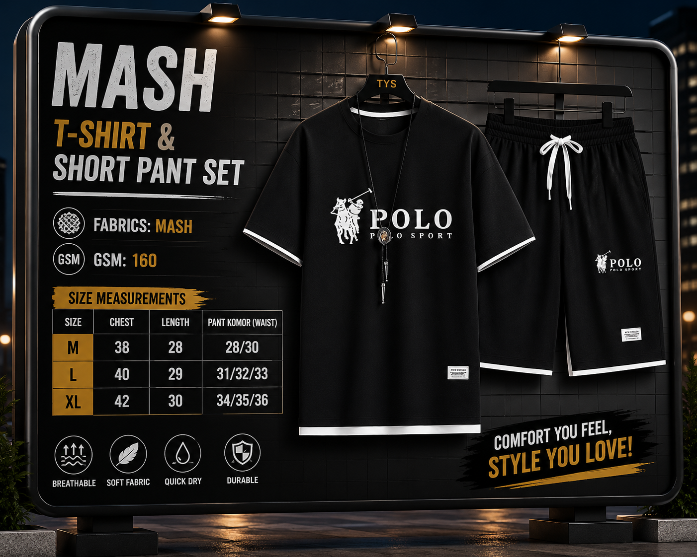 Mash T-Shirt and Short Pant Set(31818)